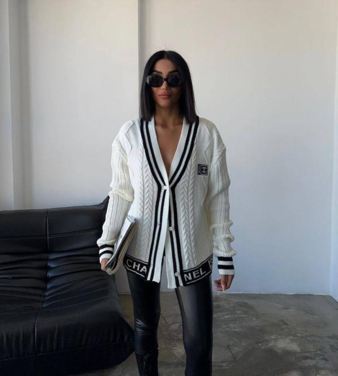 Cardigan corto bianco