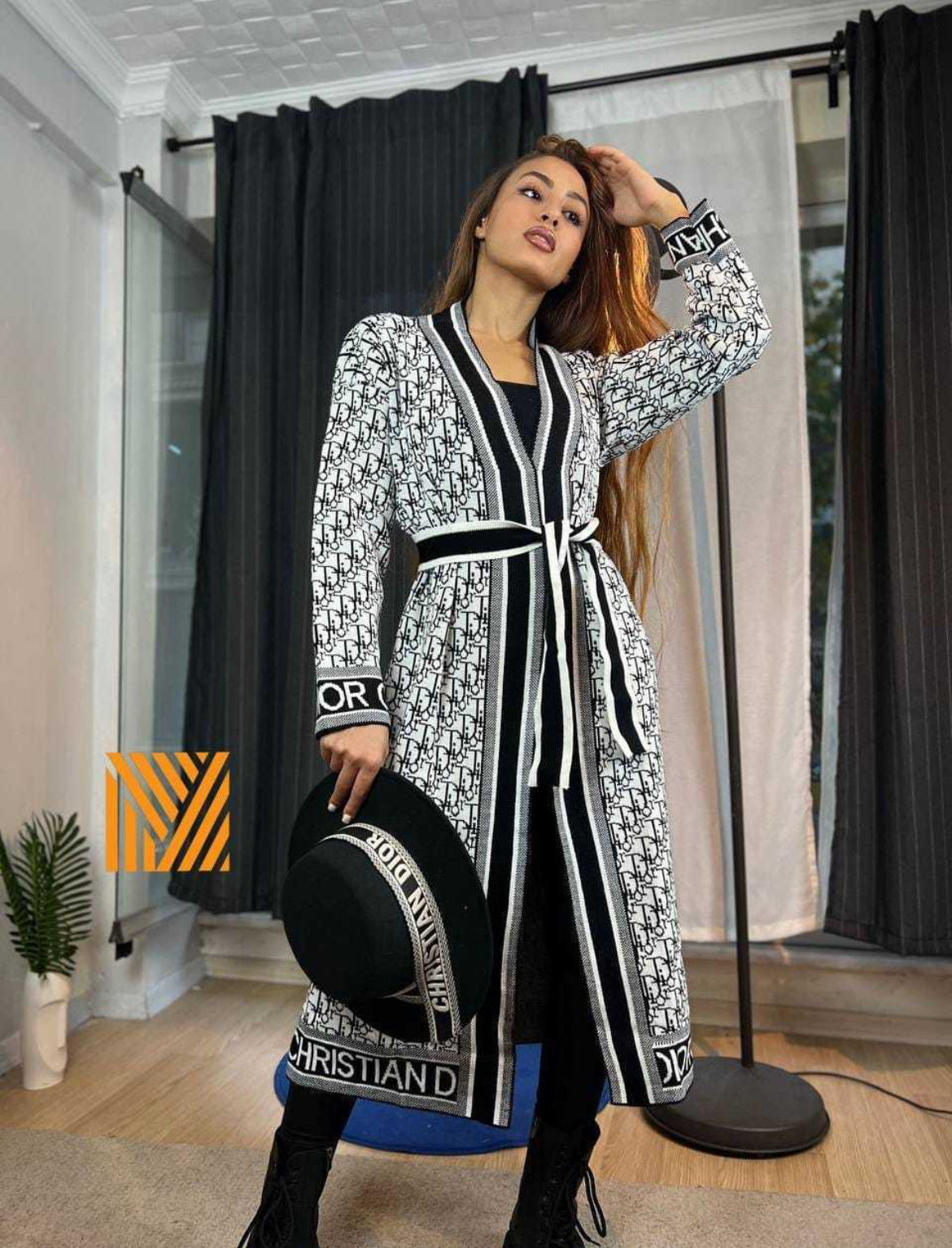 Cardigan con cintura